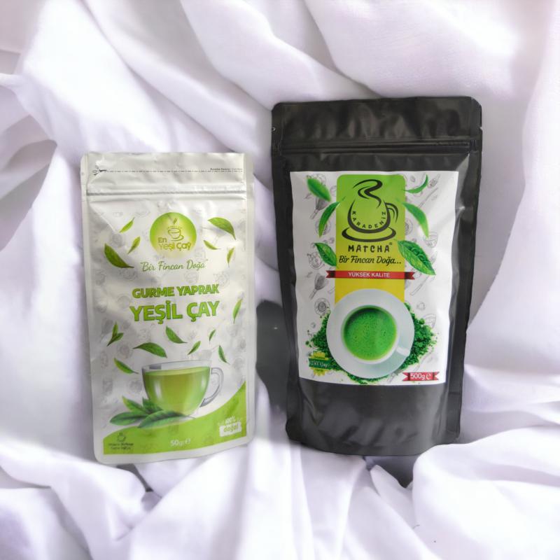 Karadeniz Matcha® Yüksek Kalite 500 Gr Paket+ Ücretsiz 50 Gram Yaprak Yeşil Çay